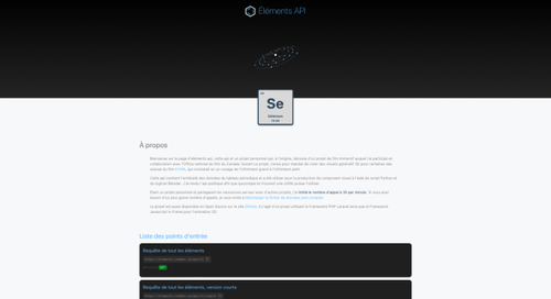 Élements API